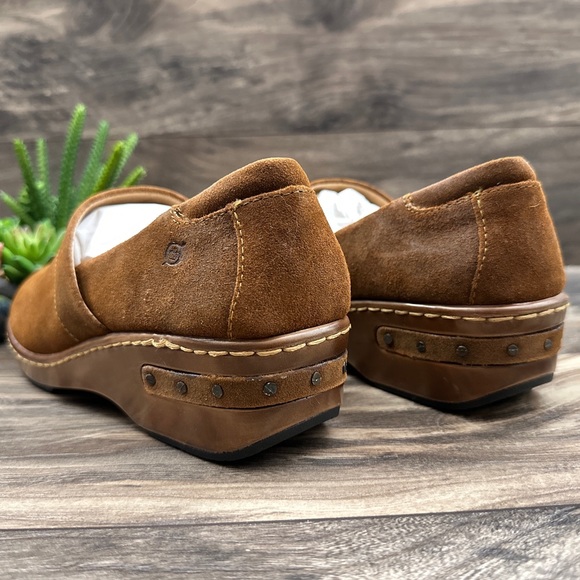 NIB Born Bailie Closed Back Clogs Brown Glazed Ginger Suede 8M 39 - Picture 7 of 12